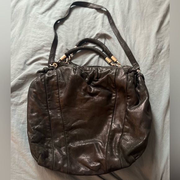 Michael Kors Black Leather Slouch/Hobo Bag - Picture 3 of 4